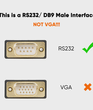 CableCreation USB naar RS232 Serieel Adapter Kabel (DB9 Male, PL2303 Chip) - Goudkleurig, Compatibel met Windows, Linux, Mac