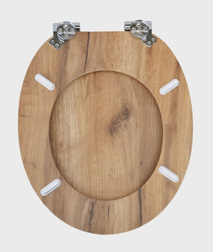 SINOBATH Toiletzitting met Soft-Close, Antibacterieel en Houtlook - Duurzaam MDF