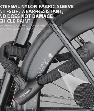 WEST BIKING Anti-diefstal Fietsketting Slot - Robuust & Veilig met 2 Sleutels