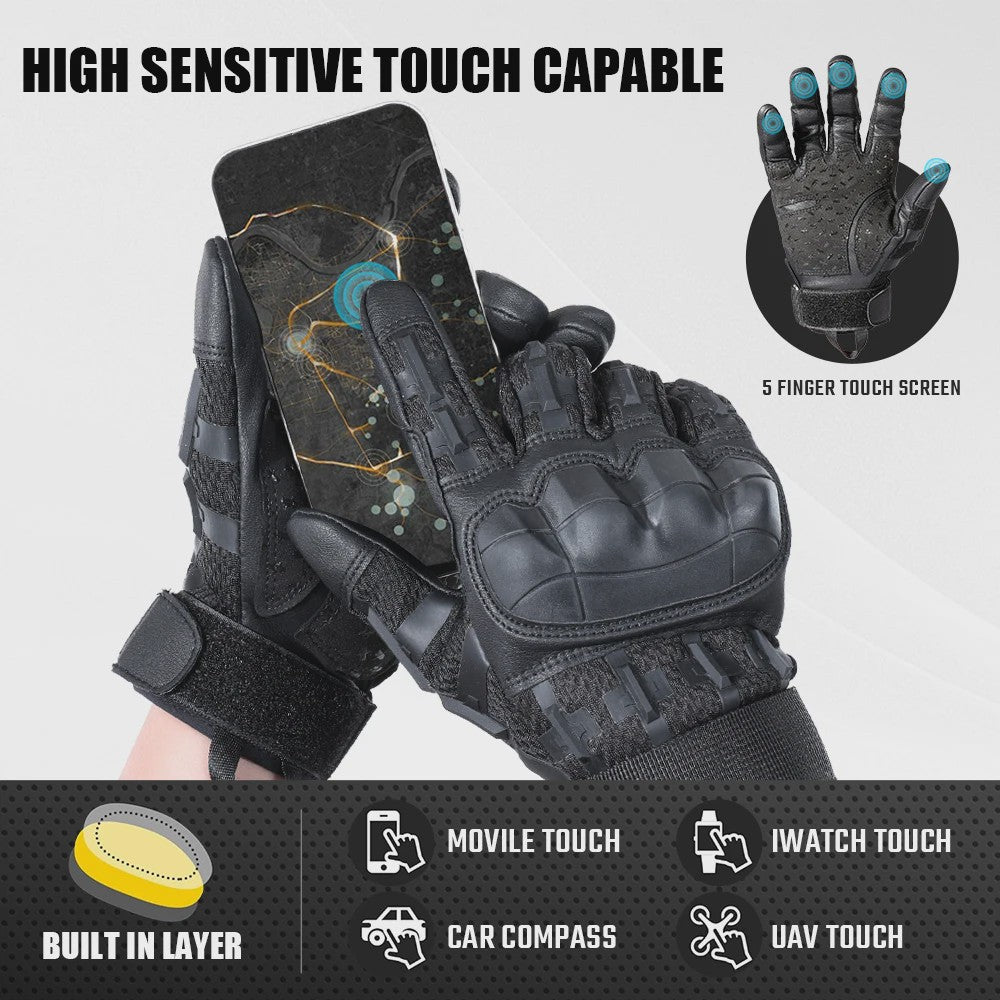 Tactische Outdoor Handschoenen met Touchscreen & Harde Shell Bescherming