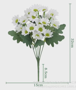 Kunstboeket Margrieten - Zijden Bloemen voor Decoratie (32cm)