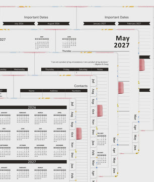 Bloemen A5 Planner 2026-2027: Week & Maand Overzicht met 144 Pagina's