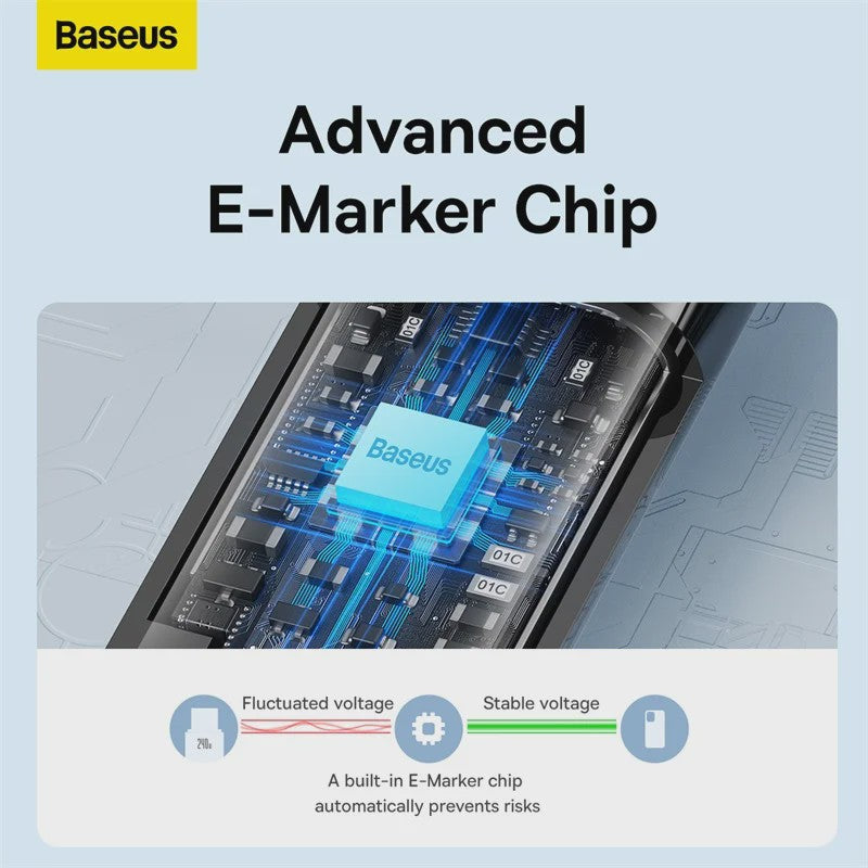 Baseus 240W PD 3.1 USB-C Kabel - Snel Opladen voor MacBook, Samsung, Xiaomi, iPad
