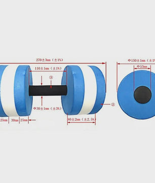 Multicolor EVA Water Dumbbells voor Aquatische Fitness en Zwembad Oefeningen