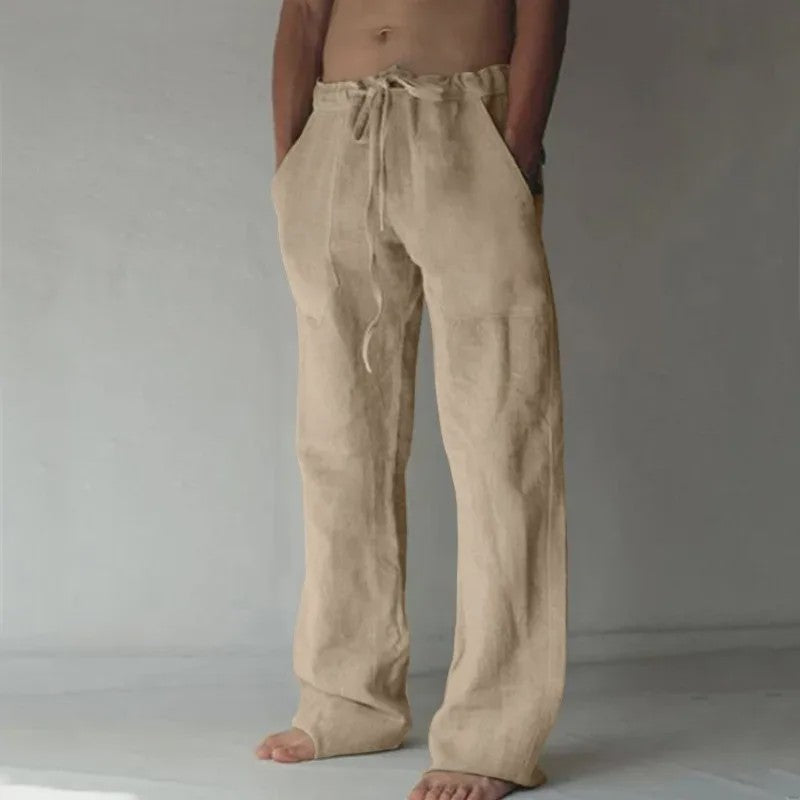 Linnen Heren Broek - Ademend & Comfortabel Zomerbroek met Elastische Taille