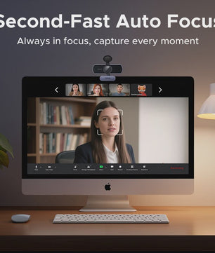 4K Webcam met Autofocus, AI Noise Cancelling Microfoons & Privacy Cover