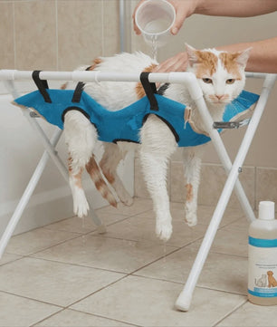 Opvouwbaar Honden & Katten Bad Hammock - Sneldrogend Verzorgingsrek voor Trimmen & Nagels Knippen