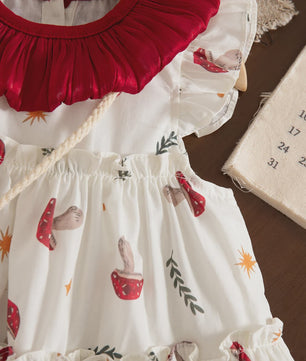 Zomerjurkjes Meisjes Katoen Sleeveless met Schattige Print - Perfect voor Strand & Spelen