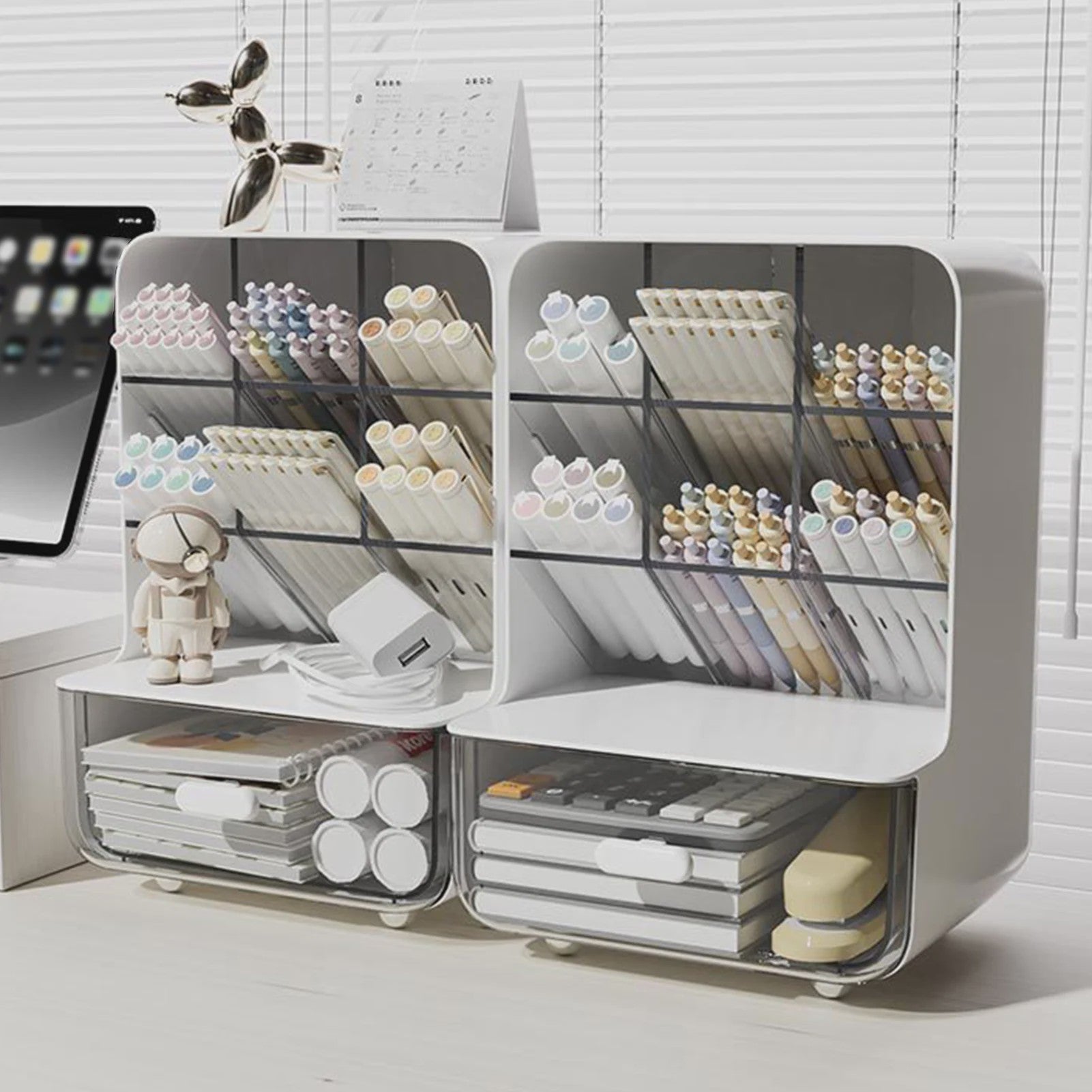 Stijlvolle Bureau Organizer met Lades - Pennenhouder & Kantoor Opbergbox