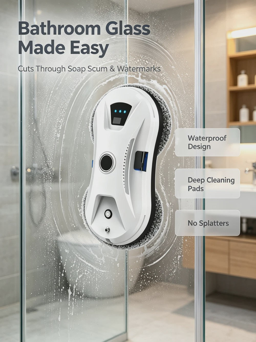 Intelligente Ramenwisser Robot met Krachtige 5600PA Zuigkracht - Automatisch, Anti-Drop, Afstandsbediend