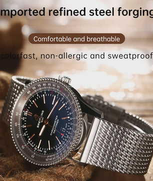 MAIKES Milanese Horlogeband RVS 316L - 20mm, 21mm, 22mm - Geschikt voor Rolex, Omega, IWC, Breitling