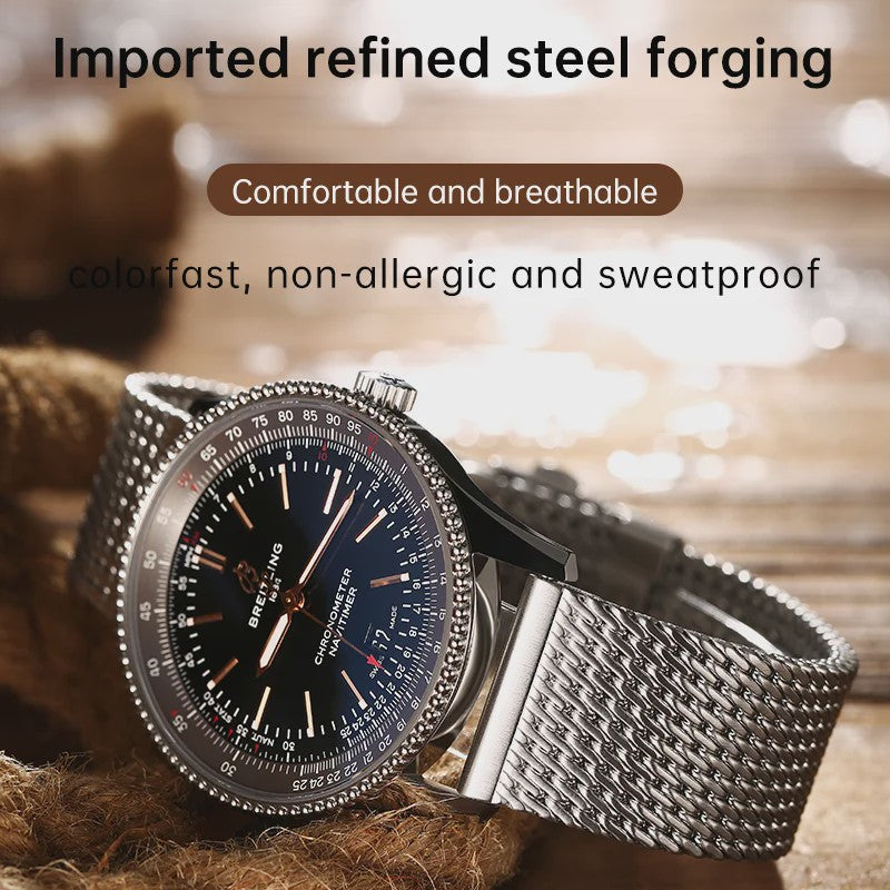 MAIKES Milanese Horlogeband RVS 316L - 20mm, 21mm, 22mm - Geschikt voor Rolex, Omega, IWC, Breitling