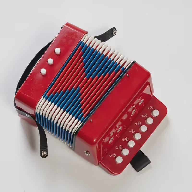 Mini Accordeon 10-Toetsen - Draagbaar Instrument voor Kinderen, Volwassenen & Beginners