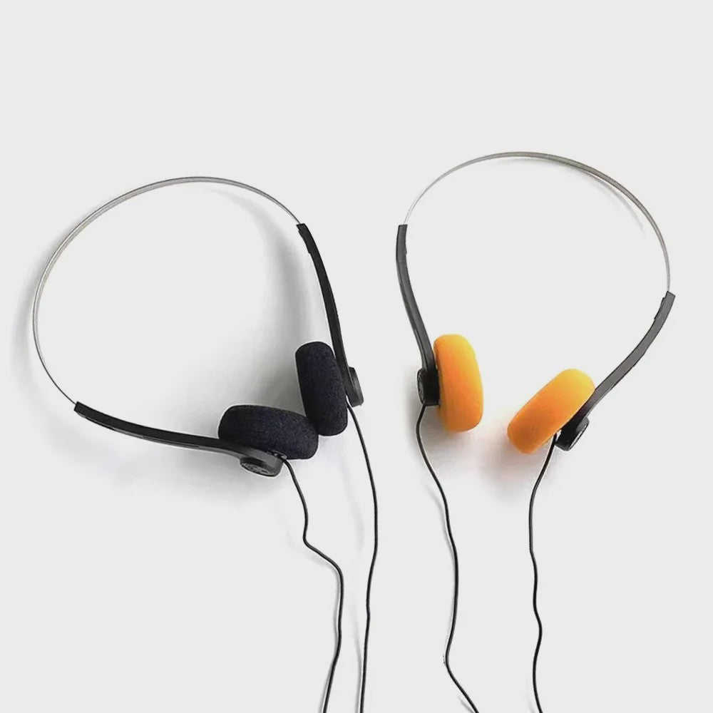 Retro 3.5mm Bedrade Koptelefoon - Universeel, Noise Cancelling, Lichtgewicht voor Muziek & Sport