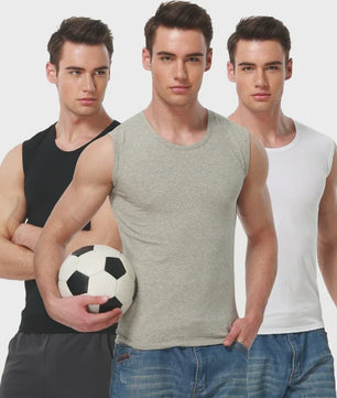 Heren Mouwloos Katoenen Vest - Comfortabel voor Sport & Fitness