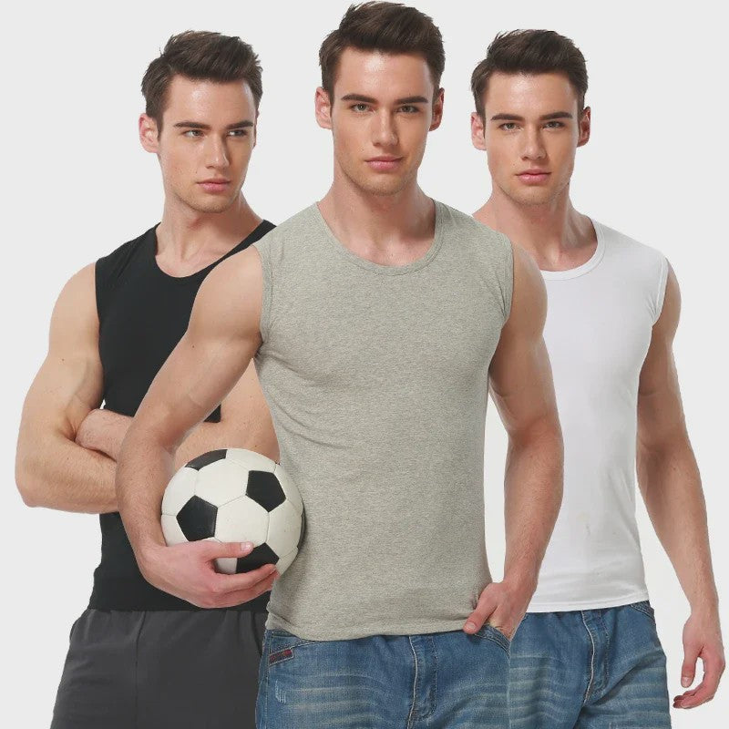 Heren Mouwloos Katoenen Vest - Comfortabel voor Sport & Fitness