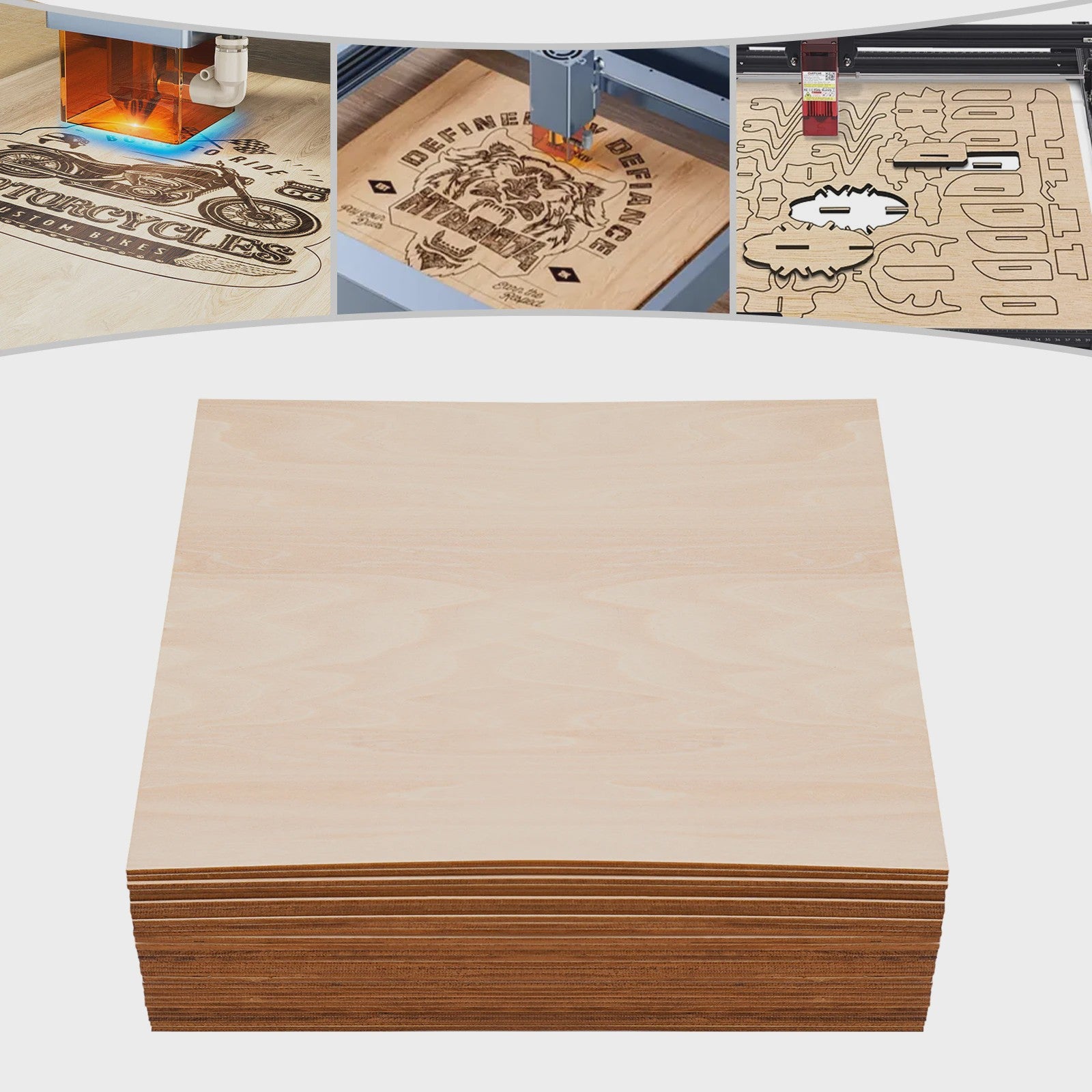 30x Houtplaten Basswood 3mm Dik - DIY & Decoratie (30x30cm/40x40cm)
