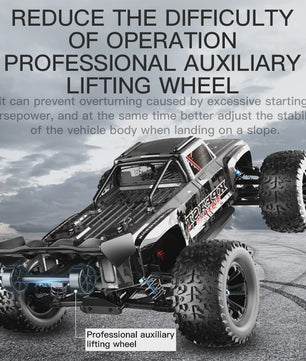 KF16 1:12 RC Monster Truck - 70KM/H Snel, Brushless Motor, 4WD Off-Road Raceauto voor Kinderen