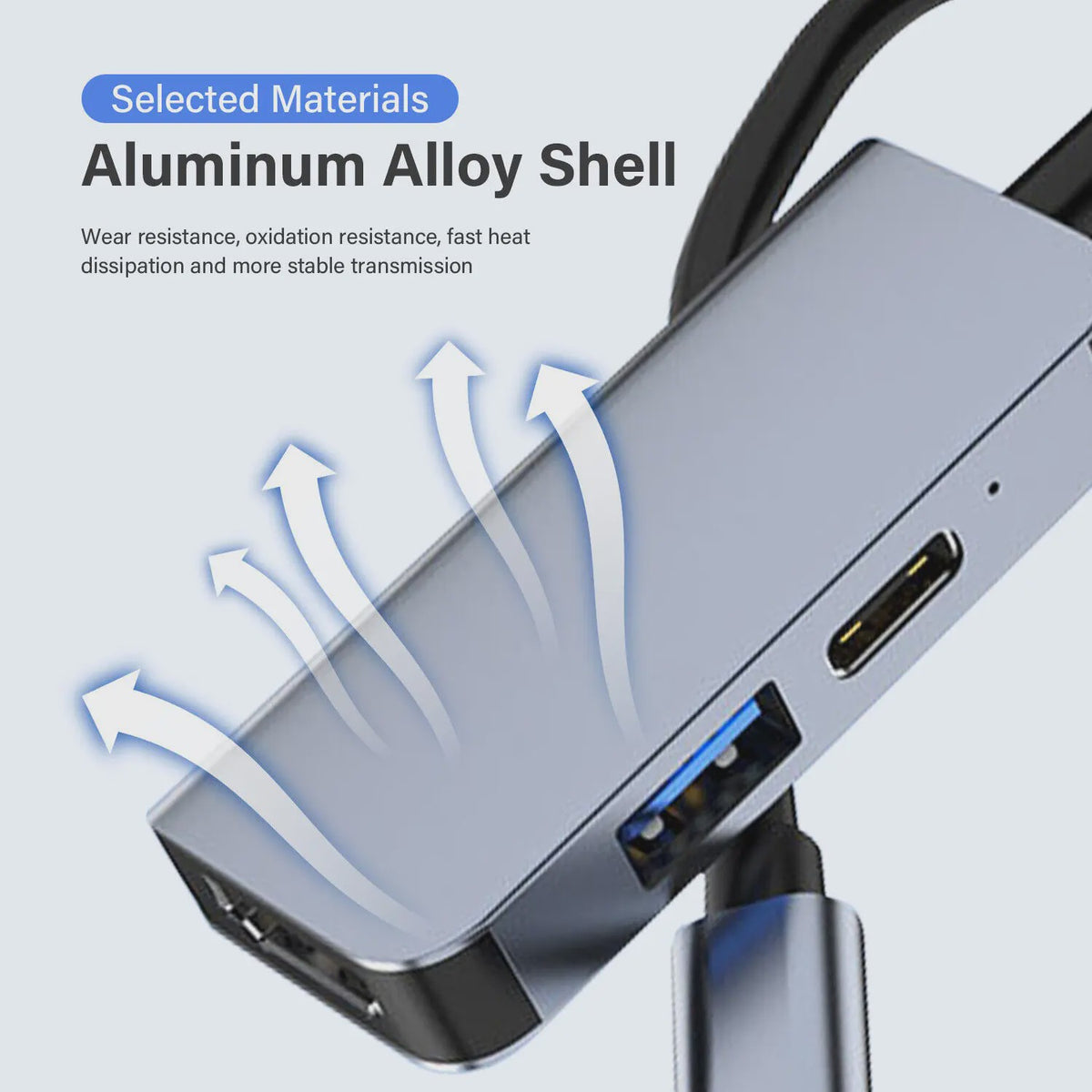 USB-C Hub met HDMI, 100W PD Opladen & USB 3.0 Poort - Universele Adapter