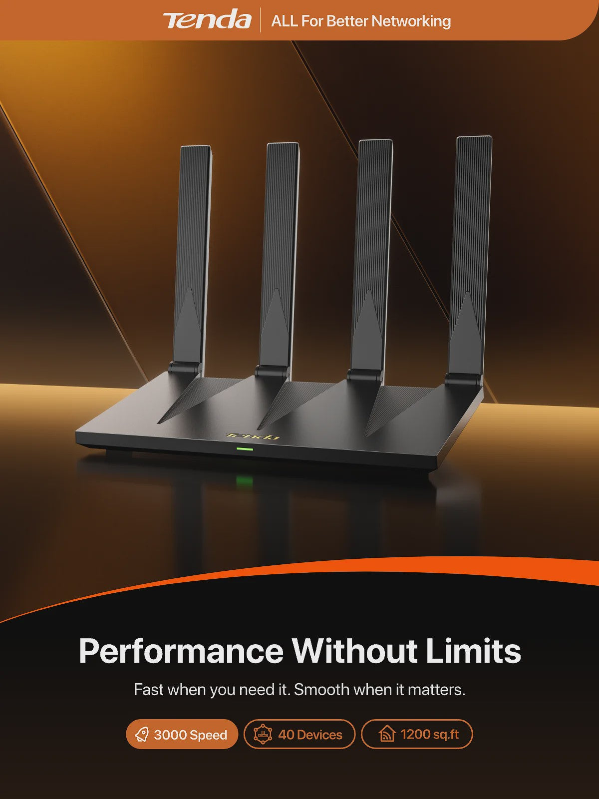 Tenda AX12 Pro AX3000 WiFi 6 Router: Supersnel Internet met Mesh, Gigabit & NFC
