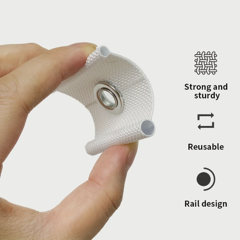 12x Heavy-Duty Nylon RV Luifel Haken - Universeel voor Gordijnen, Waslijnen & Tenten (5/6mm-7/8mm Buisgaten)