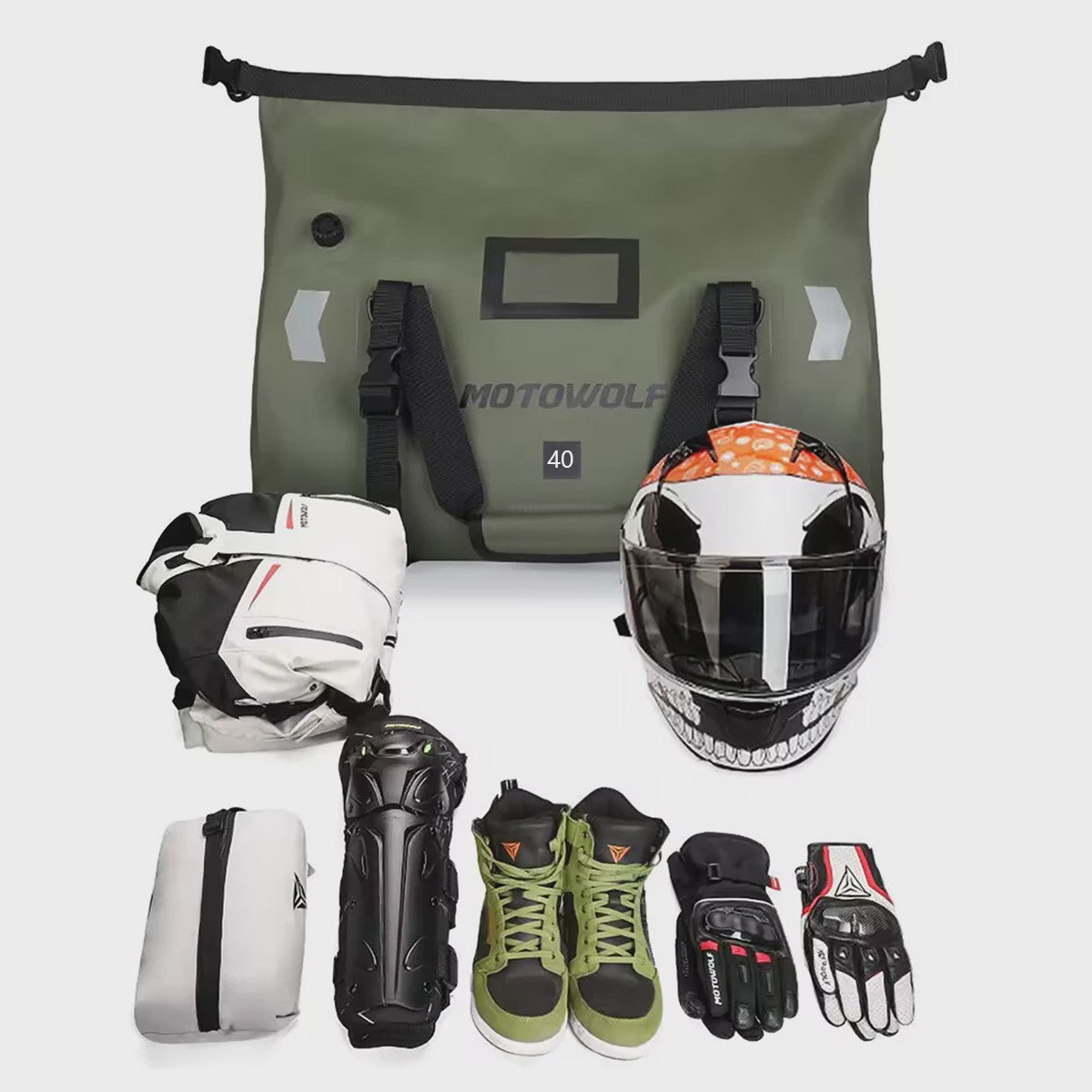 Waterdichte Motorfiets Bagagedragertas - 20/40/66L - Outdoor & Reis