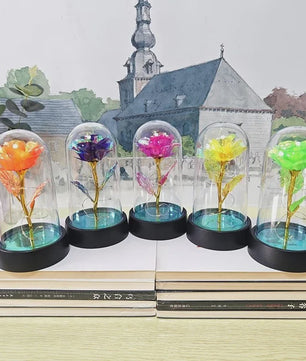 Eeuwige Roos met LED Licht - Magische Folie Bloem voor Valentijn, Kerst & Decoratie