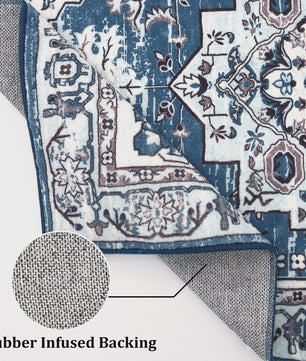 Wasbare Vintage Vloerkleed met Perzisch Design - Antislip & Laagpolig