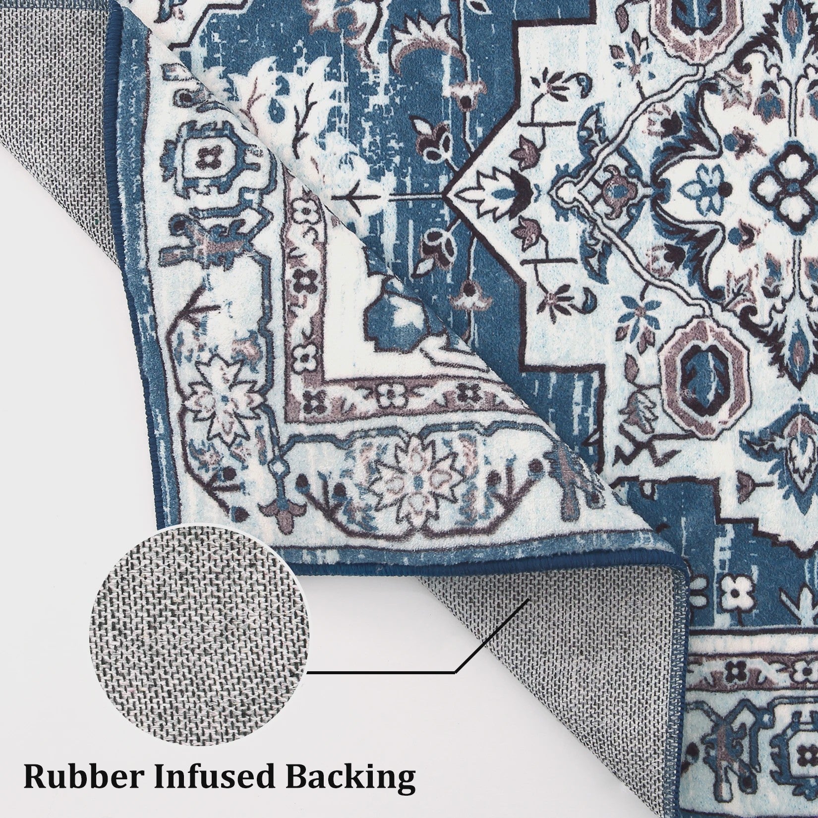 Wasbare Vintage Vloerkleed met Perzisch Design - Antislip & Laagpolig