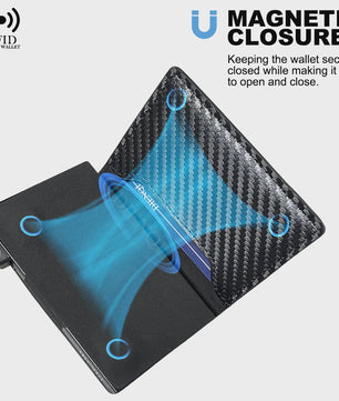 Luxe RFID-blokkerende Heren Portemonnee met Pop-Up Kaarthouder & Magneetsluiting