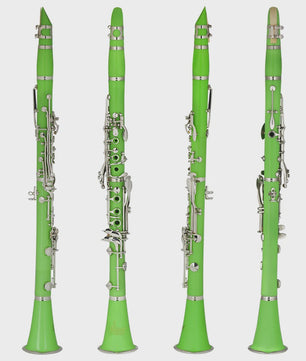 Groene Bb Klarinet 17 Toetsen - ABS Hars Houtblaasinstrument met Koffer & Rietjes