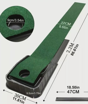 Golf Putting Mat met Automatische Bal Retour - Oefen je Putt Slag Thuis