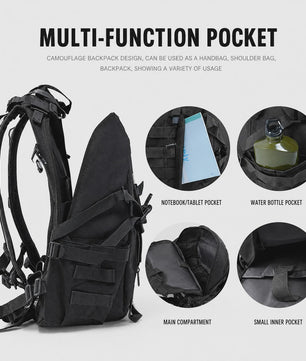 Tactische Rugzak 35L - Molle Systeem, Reflecterende Strips, Outdoor & Hiking