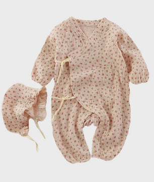 Mousseline Katoen Romper met Lange Mouwen voor Baby's (0-24M) - Unisex Jumpsuit voor Jongens & Meisjes