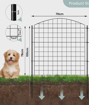 Decoratieve Tuinafsluiting Zwart - Dier-, Vijver- en Bloemenschutting