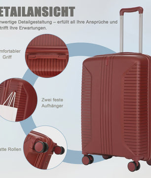Reis Koffer Set 3-delig: 20, 24, 28 Inch Trolley met Wielen en Cijferslot