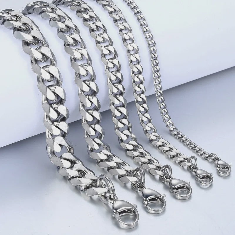 Stijlvolle RVS Cuban Chain Armband voor Heren & Dames - 3-9mm Breed