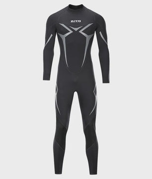 Heren 3mm Neopreen Wetsuit - Lange Mouwen, Full Body Duikpak voor Zwemmen, Surfen & Triathlon