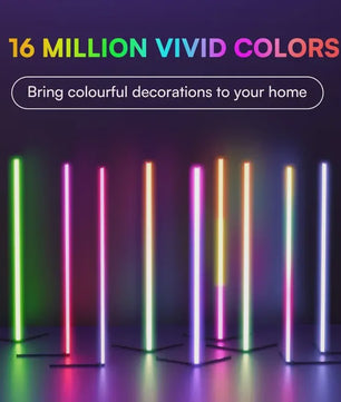 Moderne RGB LED Hoeklamp met Muziek Sync & 16 Miljoen Kleuren - Slim & Sfeervol