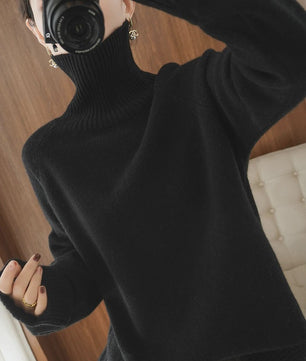 Dames 100% Kasjmier Coltrui - Dikke, Losse Pullover voor Herfst & Winter