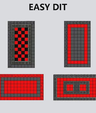 40x40cm Garage Vloertegels - 40 Stuks Set - Interlocking Polypropyleen - Zwart/Rood