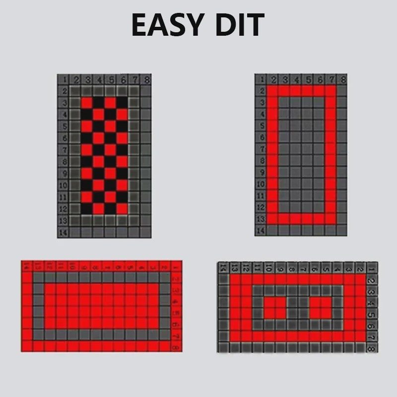 40x40cm Garage Vloertegels - 40 Stuks Set - Interlocking Polypropyleen - Zwart/Rood