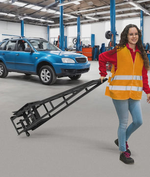 2x Hydraulische Oprijplaten met Rollers & Krik - 5T Heavy-Duty Garage Lift