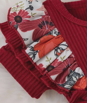 Zomerse Baby Jurk Romper met Strikjes en Bloemenprint - Katoen