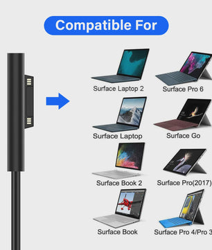 Universele USB-C PD Snellader Kabel Adapter voor Microsoft Surface Pro/Laptop
