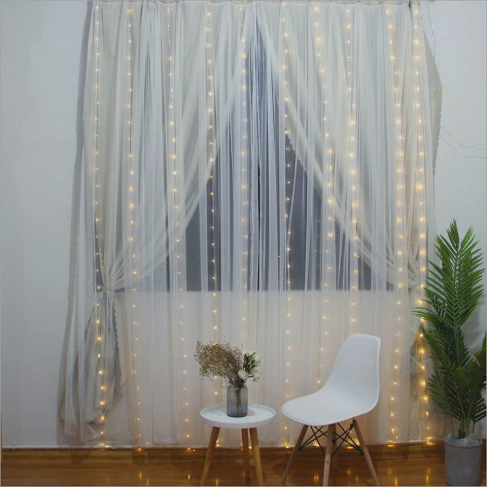 LED Gordijn Slinger Verlichting 3Mx1M/2M/3M - USB Fairy Lights met Afstandsbediening