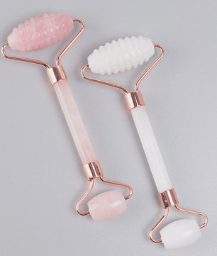 Luxe Jade Gezichtsmassage Roller & Gua Sha Set - Rose Gold