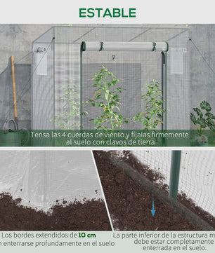 Outsunny Kleine Kweekkas met Ramen voor Tomaten en Planten