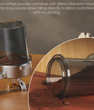 BioloMix Elektrische Koffiemolen met Conische Braam, 48 Instellingen, Verstelbaar voor Espresso