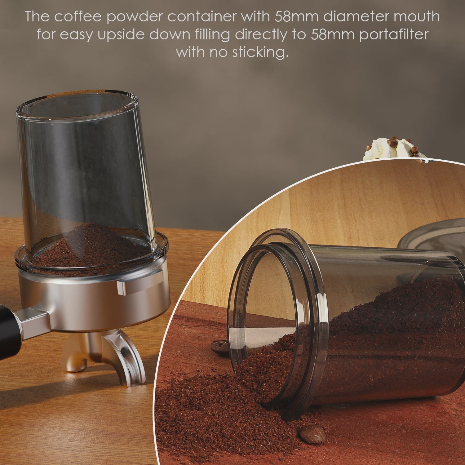 BioloMix Elektrische Koffiemolen met Conische Braam, 48 Instellingen, Verstelbaar voor Espresso